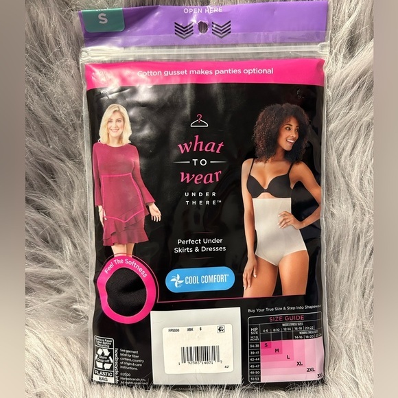 Maidenform Flexees Shapewear Womens Size‎ Small Black High Waist Brief Soft - Picture 3 of 4